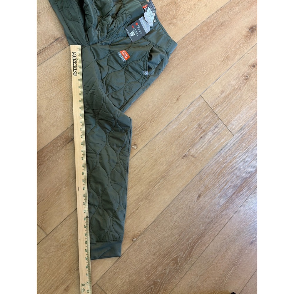 The American Outdoorsman Quilted Jogger Olive Green Insulated Pants Womens Large - Picture 4 of 7